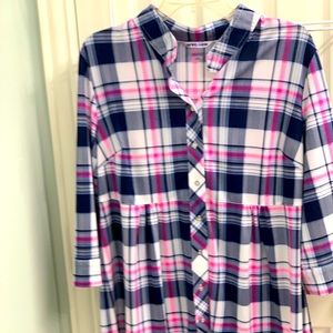 Peter Nygard plaid knit shirt